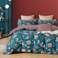 Σετ κουβερλί υπέρδιπλο Art 12613 Louis διαστάσεων 220x240cm σε χρώμα πετρόλ