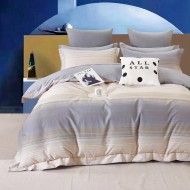 Σετ κουβερλί υπέρδιπλο Art 12618 Bach διαστάσεων 220x240cm σε χρώμα γκρι με μπεζ