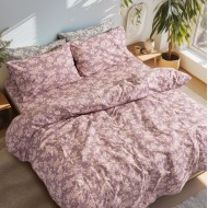 Σετ σεντόνια φανελένια King Size με λάστιχο Muscat Art 12635 διαστάσεων 185x200+32cm σε χρώμα σάπιο μήλο