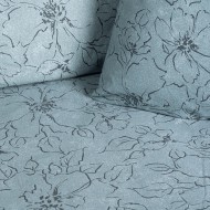 Σετ σεντόνια φανελένια King Size με λάστιχο Nebbiolo Art 12636 διαστάσεων 185x200+32cm σε χρώμα πετρόλ 