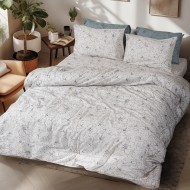 Σετ σεντόνια φανελένια King Size με λάστιχο Cinsault Art 12637 διαστάσεων 185x200+32cm σε χρώμα μπεζ