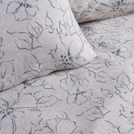 Σετ σεντόνια φανελένια King Size με λάστιχο Cinsault Art 12637 διαστάσεων 185x200+32cm σε χρώμα μπεζ