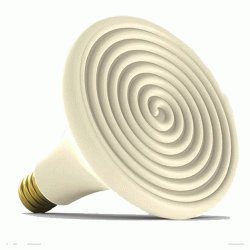 Υπέρυθρη κεραμική λάμπα θέρμανσης 140x137mm 400W 230V με ντουί Ε27