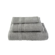 Πετσέτα χεριών γκρι ανοιχτό 100% βαμβάκι πεννιέ βάρους 550gr/m2 διαστάσεων 30x50cm Πετσέτα χεριών γκρι ανοιχτό 100% βαμβάκι πεννιέ βάρους 550gr/m2 διαστάσεων 30x50cm