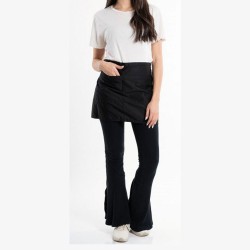 Ποδιά μέσης σερβιτόρου με τσέπη σε μαύρο χρώμα 