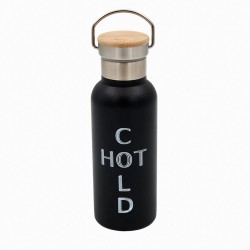 Θερμός παγούρι ECO 750ml σε μαύρο χρώμα