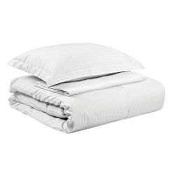 Παπλωματοθήκη ξενοδοχείου Satin Stripe διπλή διαστάσεων 230x250+30cm σύνθεση 100% βαμβάκι 250TC σειρά Silky Percal