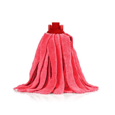 Σφουγγαρίστρα ημι-επαγγελματική σε κόκκινο χρώμα με λωρίδες 200gr από MICROFIBER 