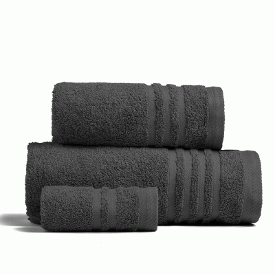 Πετσέτα χεριών 100% βαμβάκι πενιέ βάρους 550gr/m2 30Χ50cm σε χρώμα σκούρο γκρι