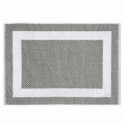 Ταπέτο μπάνιου κορνίζα γκρι με λευκό διαστάσεων 50x75cm