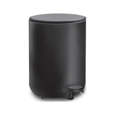 Kαδος inox μαύρος με πεντάλ χωρητικότητας 8lit διαστάσεων 30x15x34cm