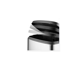 Κάδος Inox 50lt με υδραυλικό πεντάλ slow down και προστασία από σκουριά και δαχτυλιές