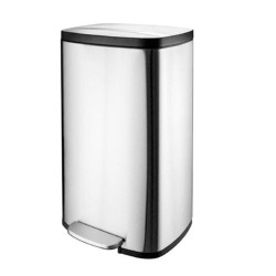 Κάδος Inox 50lt με υδραυλικό πεντάλ slow down και προστασία από σκουριά και δαχτυλιές