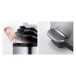 Καδος τετράγωνος με πενταλ και σατινέ φινίρισμα Ιnox Luxury χωρητικότητας 12lit