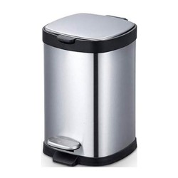 Καδος τετράγωνος με πενταλ και σατινέ φινίρισμα Ιnox Luxury χωρητικότητας 12lit Καδος τετράγωνος με πενταλ και σατινέ φινίρισμα Ιnox Luxury χωρητικότητας 12lit