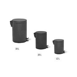 Χαρτοδοχείο με υδραυλικό πεντάλ Inox 430 μαύρο ματ 5lit ιδανικό για ενοικιαζόμενα καταλύματα