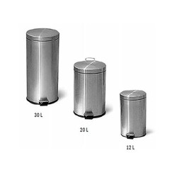 Χαρτοδοχείο Inox 430 γυαλιστερό 12lit με υδραυλικό πεντάλ ιδανικό για ενοικιαζόμενα καταλύματα