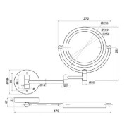 Φωτιζόμενος καθρέπτης με LED φωτισμό επίτοιχος μεγενθυτικός δύο όψεων