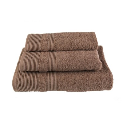 Πετσέτα προσώπου 50x100cm καφέ χρώμα 100%βαμβάκι πεννιέ με εξαιρετική μαλακότητα και μέγιστη απορροφητικότητα 550gr/m2