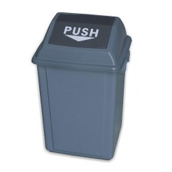 Κάδος απορριμάτων πλαστικός χωρητικότητας 40Lt με καπάκι push και διαστάσεις 41x28x61hcm