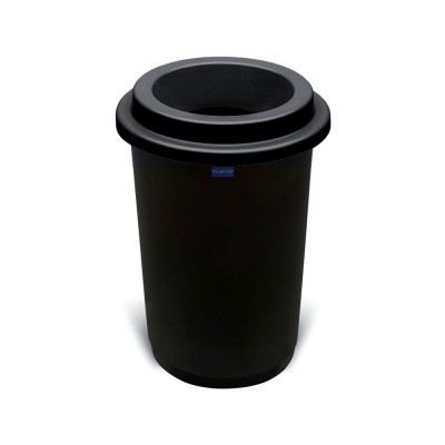 Πλαστικός κάδος 50L ιδανικός για ανακύκλωση διαστάσεων 41x41x59.5cm σε μαύρο χρώμα