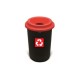 Κάδος ανακύκλωσης πλαστικού με κόκκινο καπάκι 50L διαστάσεων 41x41x59.5cm