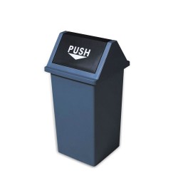 Πλαστικός κάδος χωρητικότητας 55Lt με αιωρούμενο καπάκι σε γκρι χρώμα