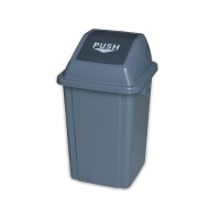 Πλαστικός κάδος απορριμάτων με χωρητικότητα 60Lt και διαστάσεις 47x33x76hcm διαθέτει καπάκι push 