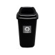 Πλαστικός κάδος ανακύκλωσης χωρητικότητας 90Lt διαστάσεων 40.5x53x85.5cm σε μαύρο χρώμα