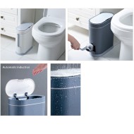 Κάδος πλαστικός με ενσωματωμένο ειδικό πιγκάλ και αισθητήρα ανοίγματος σε γκρί χρώμα