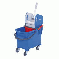 Καρότσι σφουγγαρίσματος διπλό πλαστικό 25L με εσωτερικό κάδο αποστράγγισης 10L