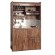 Πολυκουζίνα mini kitchen 125cm με φουρνάκι χωρίς ψυγείο απόχρωση πεπαλαιωμένου για ξενώνες & γραφεία
