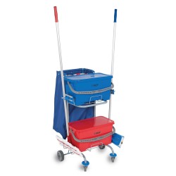 Καρότσι καθαρισμού τροχήλατο για εμποτισμό πανετών διαστάσεων 69x62x105cm