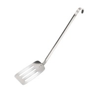 Κουτάλα σπάτουλα τρυπητή ράγας 35cm με INOX λαβή ιδανική για επαγγελματικές κουζίνες METANO