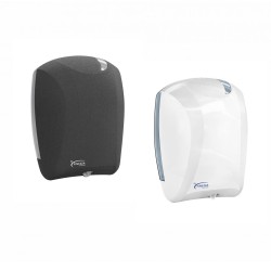 Θήκη χαρτιού υγείας Center Feed ελεγχόμενης κατανάλωσης διαστάσεων 26.3x20.6x20.3 cm σε λευκό χρώμα