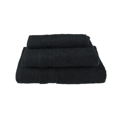 Πετσέτα σώματος κατασκευασμένη από 100% βαμβάκι πεννιέ βάρους 550gr/m2 σε μαύρο χρώμα 80x150cm