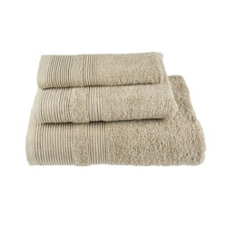 Πετσέτα σώματος Μπεζ 80x150cm 100%βαμβάκι πεννιέ βάρους 550gr/m2 με ιδιαίτερη μπορντούρα στο τελείωμα