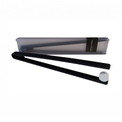 Τσιμπίδα για το σερβίρισμα ταμπλέτας μεταλλική καλυμμένη με μαύρη σιλικόνη διαστάσεων 29x1,6cm