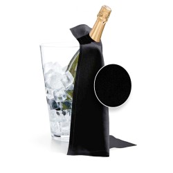 Πετσέτα σαμπανιέρας σε ρολό 12 τεμαχίων με ειδικό στρογγυλό άνοιγμα σε μαύρο χρώμα διαστάσεων 40x40cm