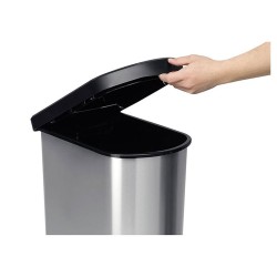 Κάδος πλαστικός πενταλ paso μακρόστενος με μεταλλικό φινίρισμα χωρητικότητας 50lt