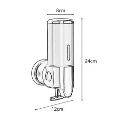 Διανεμητής κρεμοσάπουνου με κλειδί ασφαλείας χωρητικότητας 500ml σε μάυρο χρώμα
