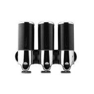 Διανεμητής κρεμοσάπουνου τριπλός χωρητικότητας 3x500ml σε μάυρο χρώμα με κλειδί ασφαλείας