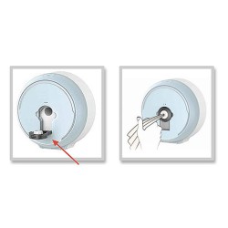 Συσκευή χαρτιού υγείας πλαστική CENTRUM SLIM LINE ρυθμιζόμενη με κλειδί ασφαλείας και κλειδαριά