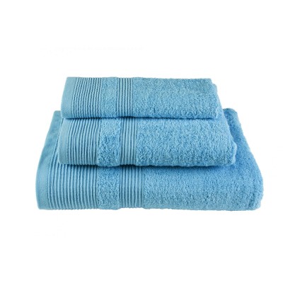 Πετσέτα προσώπου 50x100cm χρώματος τυρκουάζ 100% βαμβάκι πεννιέ μέγιστη απορροφητικότητα 550gr/m2