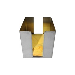 Θήκη για χαρτοπετσέτες από ανοξείδωτο υλικό διαστάσεων 15x15x18cm Θήκη για χαρτοπετσέτες από ανοξείδωτο υλικό διαστάσεων 15x15x18cm