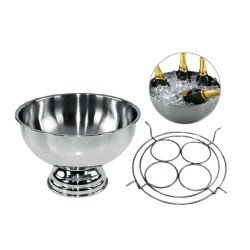 Στάντ 4 φιαλών από ανοξείδωτο υλικό κατάλληλο για σαμπανιέρες διαμέτρου 40cm