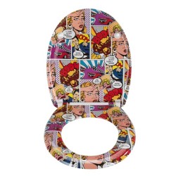 Κάλυμμα λεκάνης WENKO σε Pop Art γραμμή με σύστημα soft close